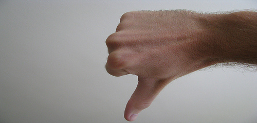 thumbs down