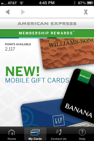 amex mobile gift card